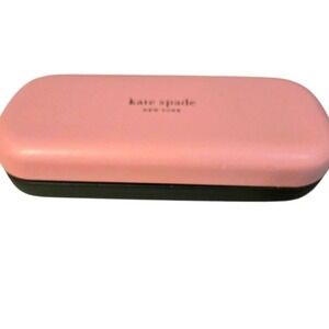 Kate Spade New York Pink Black Hard Shell Glasses Case Eyeglasses Holder Storage